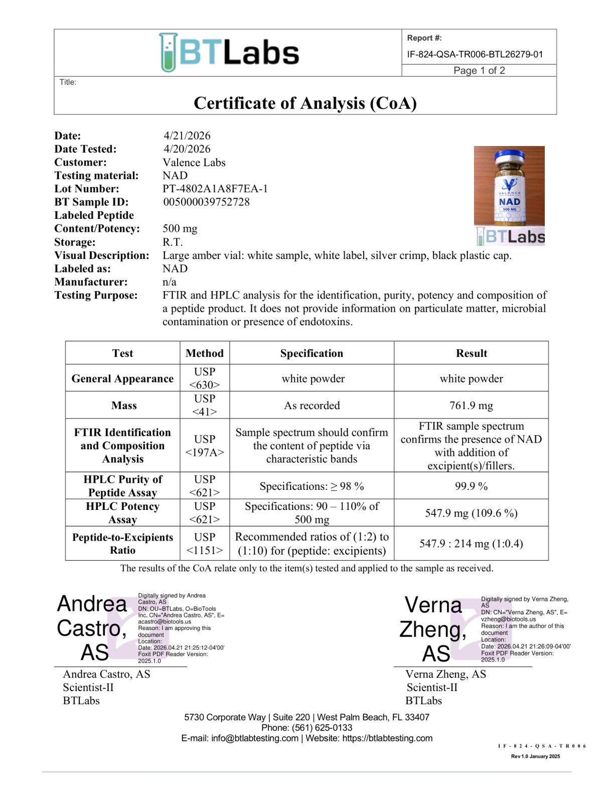 NAD+ 500mg first-page preview